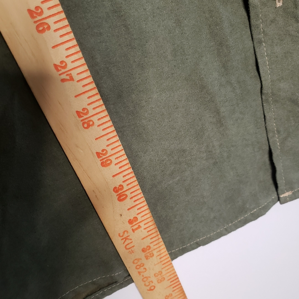 Clearwater Outfitters Shirt Mens XXL Long Sleeve Button Soft Velvet Touch Green - Picture 5 of 9